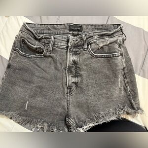 Piper Active Black Distressed Jean Shorts